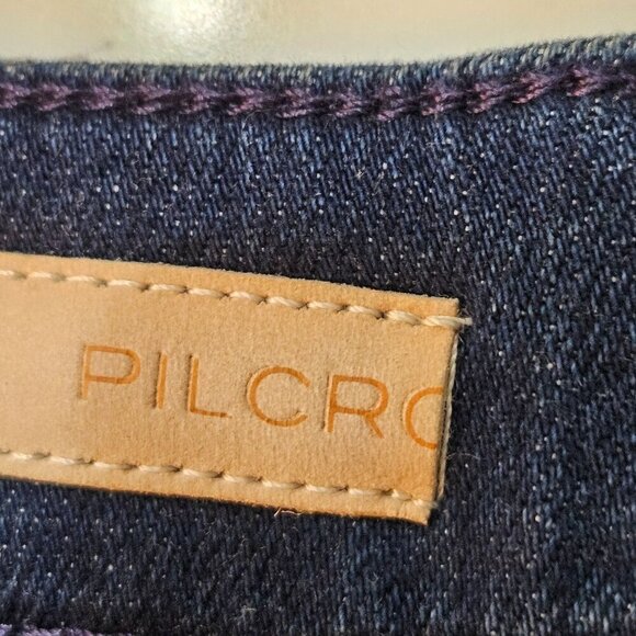 NEW Anthropologie's Pilcro Demilune Boot Jeans Size 31 Darker Wash Cowgirl - Picture 9 of 16